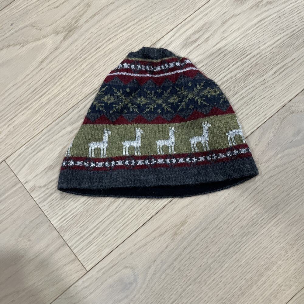 PERU PERUVIAN ALPACA HANDMADE SOFT KNIT BEANIE HAT - Picture 2 of 5